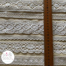 Load image into Gallery viewer, Vintage Cotton Bobbin Lace Trims
